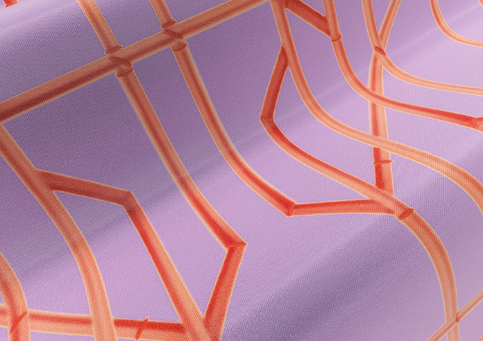 Bamboo Candy, Red Lilac - Roman Blind - Image 4